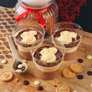 Chocolate swirl chai tea panna cotta