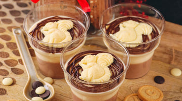 Chocolate swirl chai tea panna cotta