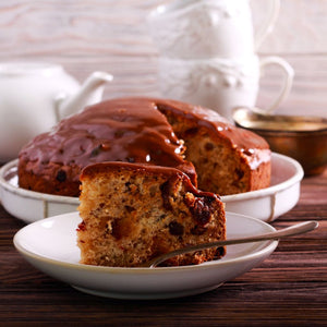 chai cake with caramel drizzle